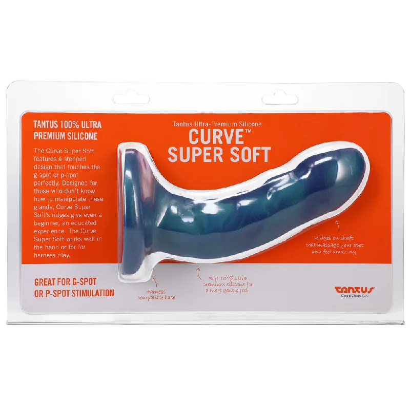 beginner dildo size guide-Tantus Curve 6.5 in. Dildo Soft Malachite