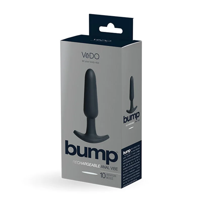 anal toys for couple pleasure-VeDO Bump Rechargeable Anal Vibe - Just Black