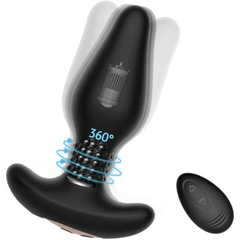 anal toys for anal fun-Tracy's Dog - Carl Anal Plug with Remote Control (Black)