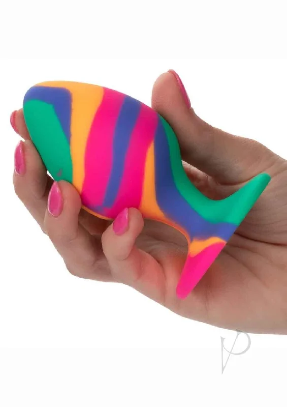 anal toys for anal vibes-Cheeky Tie-Dye Silicone Butt Plug Large