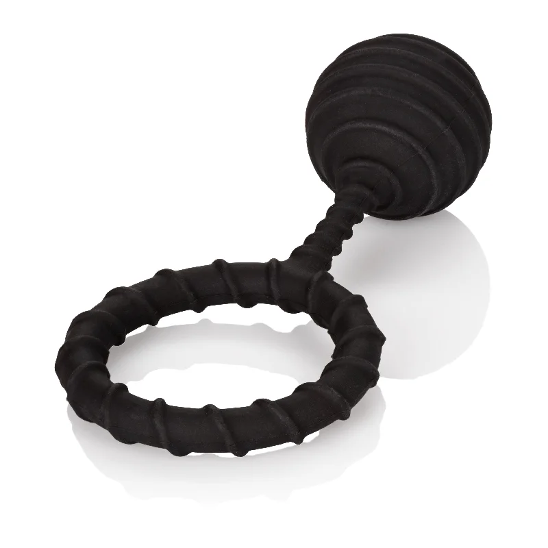 cock ring budget deals-Ultimate Silicone Weighted Ring with Wavy Texture for Extra Fun