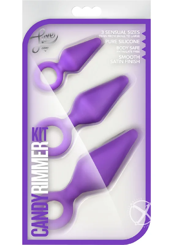 anal toys with easy grip-Luxe Candy Rimmer Kit Purple