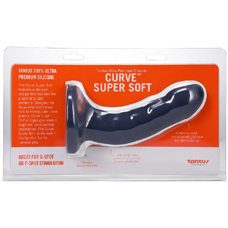 advanced dildo techniques-Tantus Curve 6.5 in. Dildo Medium-Firm Sapphire