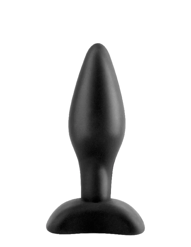 anal toys with soft design-Anal Fantasy Collection Mini Silicone Plug - Black