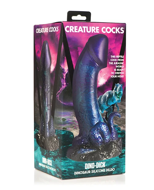 dildo battery reviews-Creature Cocks Dino Dick Silicone Dildo - Large Multi Color