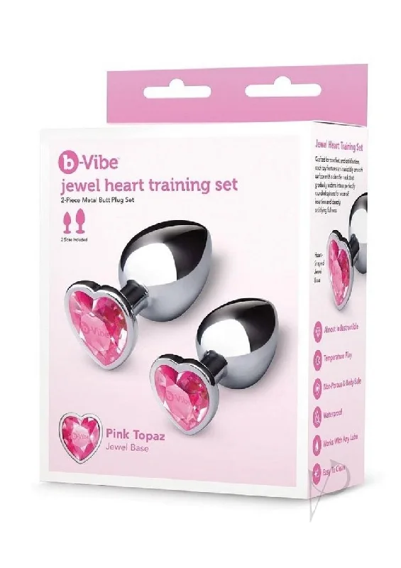 anal toys for couple fun-B Vibe Jewel Metal Training 2pc Pnk/slv