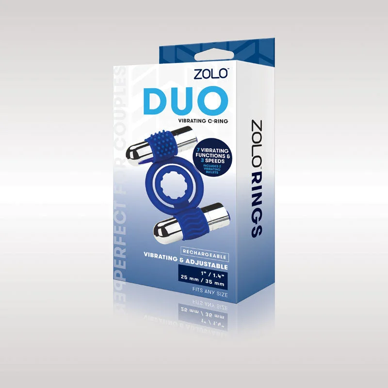 cock ring power guide-Zolo Rechargeable Duo Vibrating C-Ring