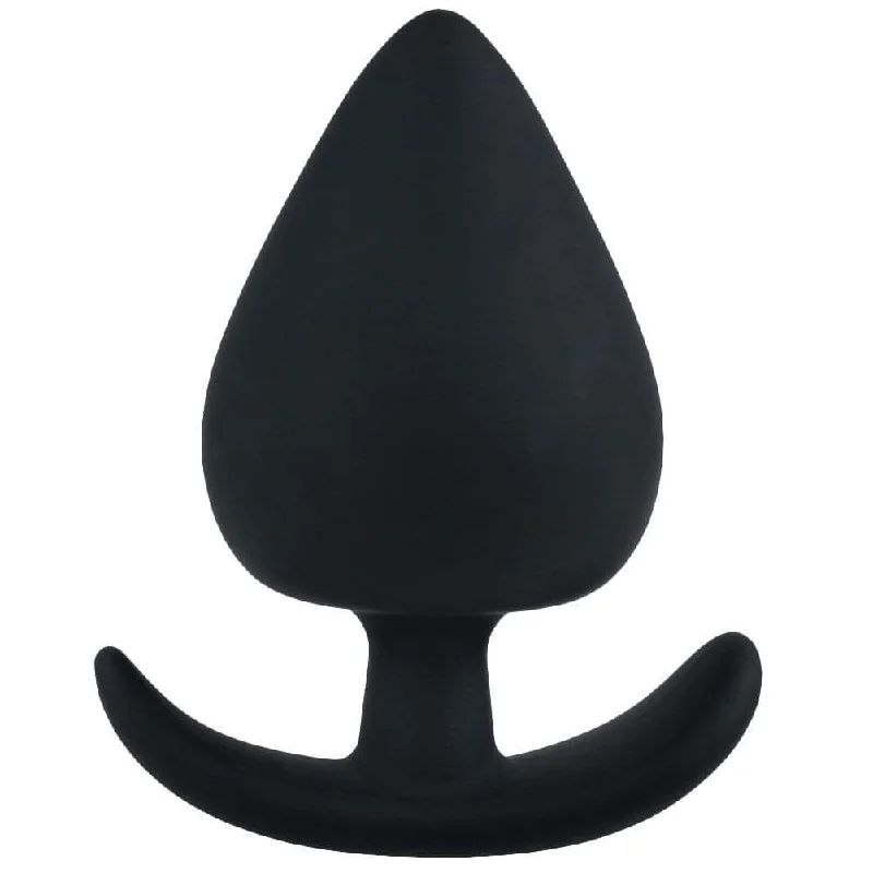 anal toys with sleek grip-Silicone Anal Plug With Flared Base