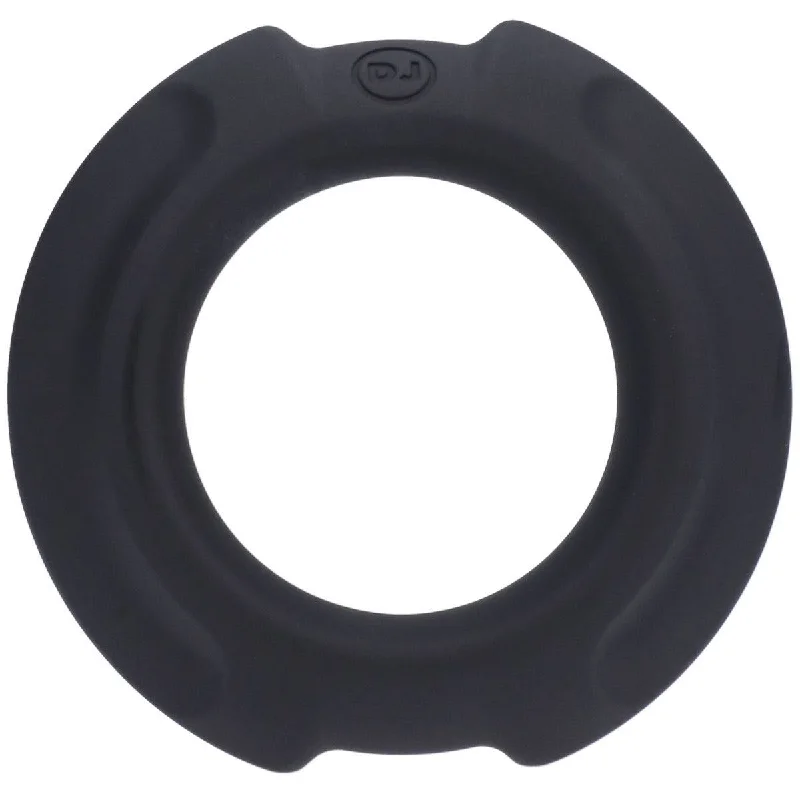 cock ring comfort hacks tips-Optimale Flexisteel Silicone Metal Core Cock Ring Black 35Mm