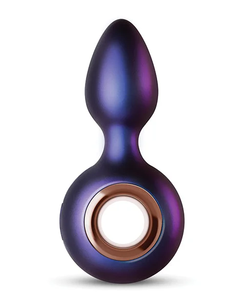 anal toys for couple massage-Hueman Deep Space Vibrating Anal Plug - Purple