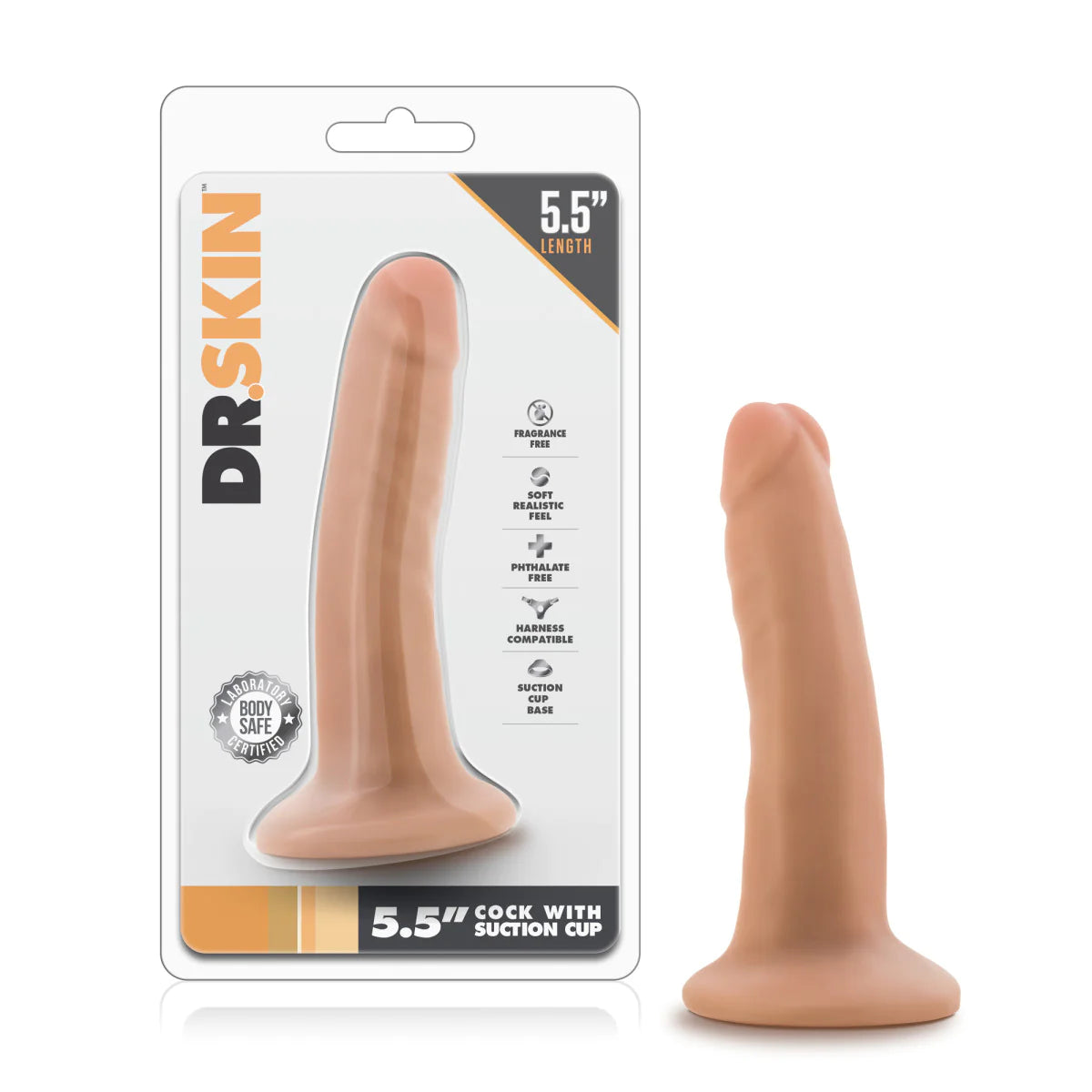 dildo discount deals-Dr. Skin Realistic Vanilla 5.5-Inch Long Dildo