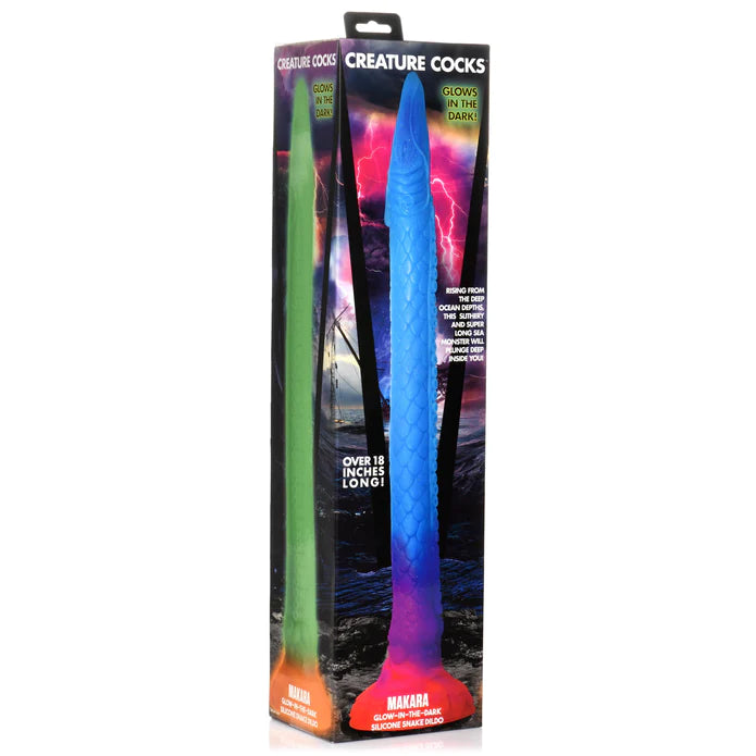 dildo portability discounts-Creature Cocks Makara Glow-In-The-Dark Silicone Snake Dildo