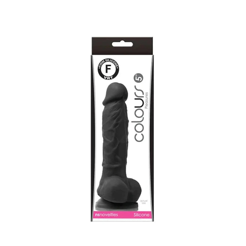 dildo charging deals-Colours Pleasures 5" Firm Dildo -Black