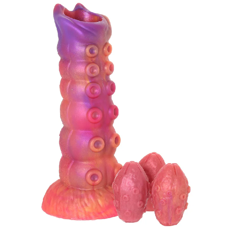 dildo customization tips-Creature Cocks Nymphoid Ovipositor Dildo and Eggs