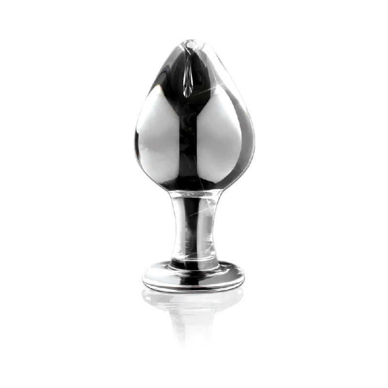 anal toys for anal fun-Icicles No 25 Glass Anal Plug Clear