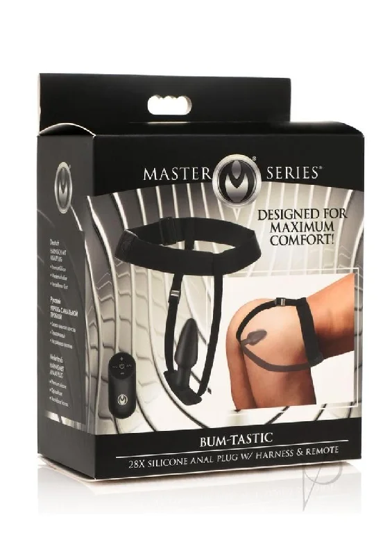 anal toys with soft finish-Ms Bum-tastic Plug Harness Remote