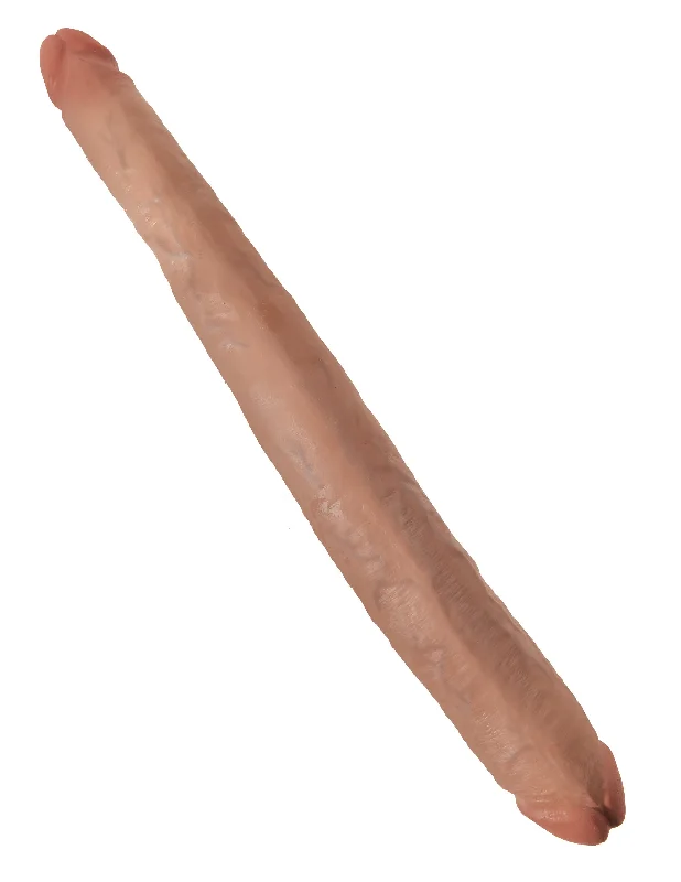 dildo texture rankings-King Cock  16" Tapered Double Dildo - Tan