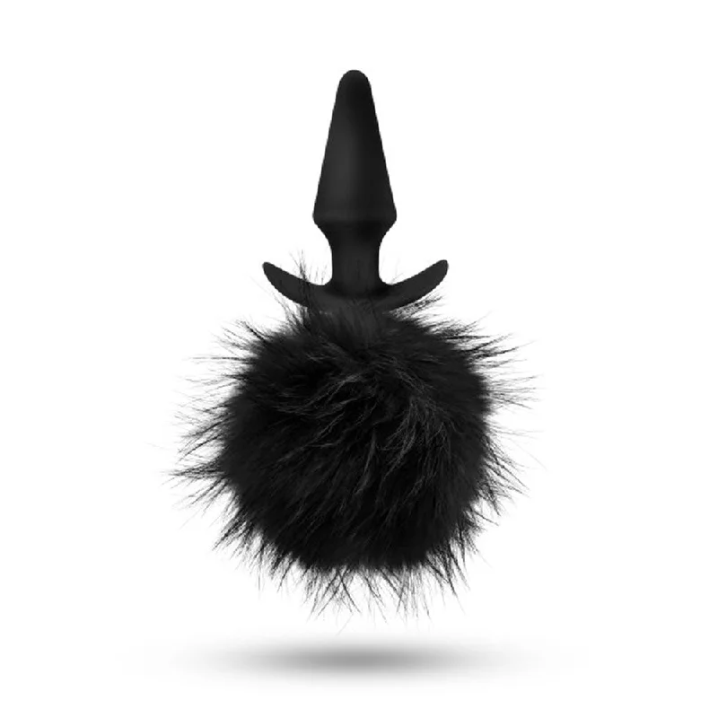 anal toys for intimate relaxation-Anal Adventures - Platinum - Rabbit Tail Plug - Black