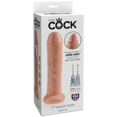 dildo portability discounts-King Cock Uncut Realistic Dildo 7" by Pipedream Products®