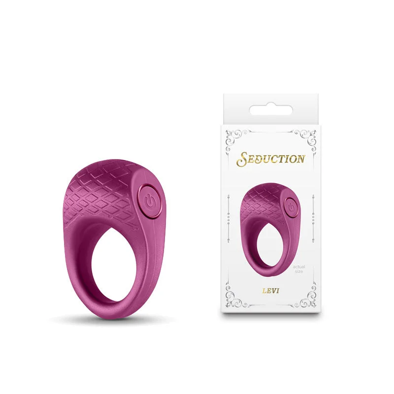 cock ring color options-Seduction - Levi - Metallic Burgundy