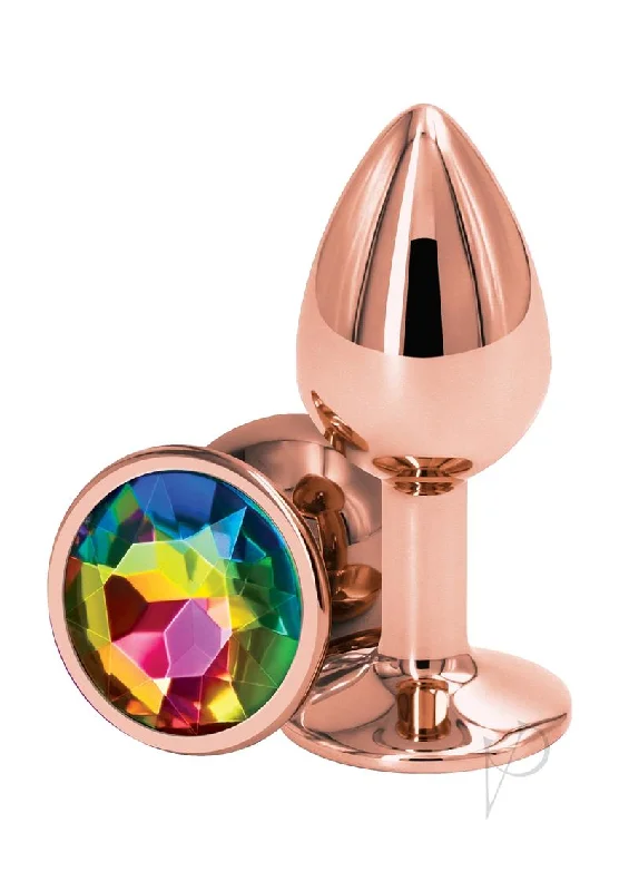 anal toys for couple relaxation-Rear Assets Rose Gold Small Rainbow