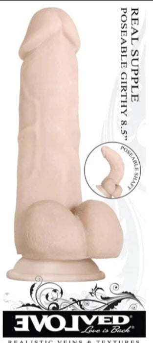 dildo girth bundles-Evolved "Real Supple" Poseable Girthy 8.5" Dildo