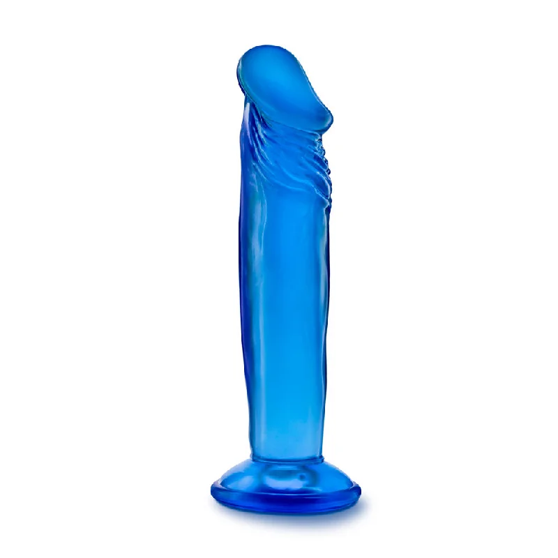 dildo noise ratings-B Yours - Sweet n' Small 6 Inch Dildo With Suction Cup - Blue