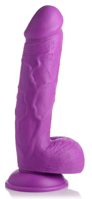 dildo price tips-Pop Pecker 8.25 Inch Dildo With Balls - Purple