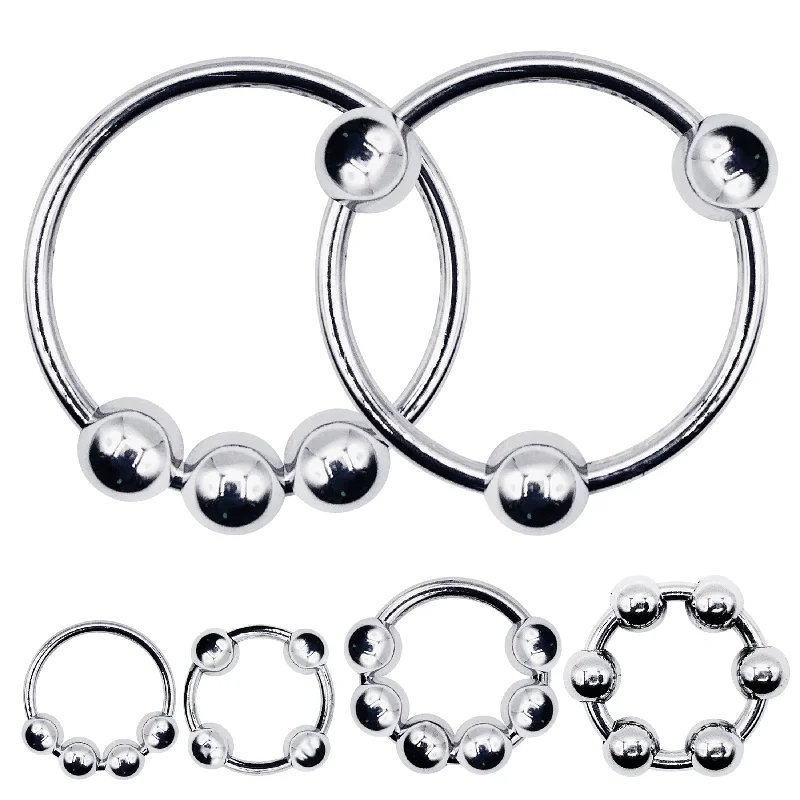 cock ring comfort hacks tips-LeLuv Eyro Stainless Steel Penis Glans Rings with Fixed or Adjustable Ball - 9 Sizes for Perfect Fit