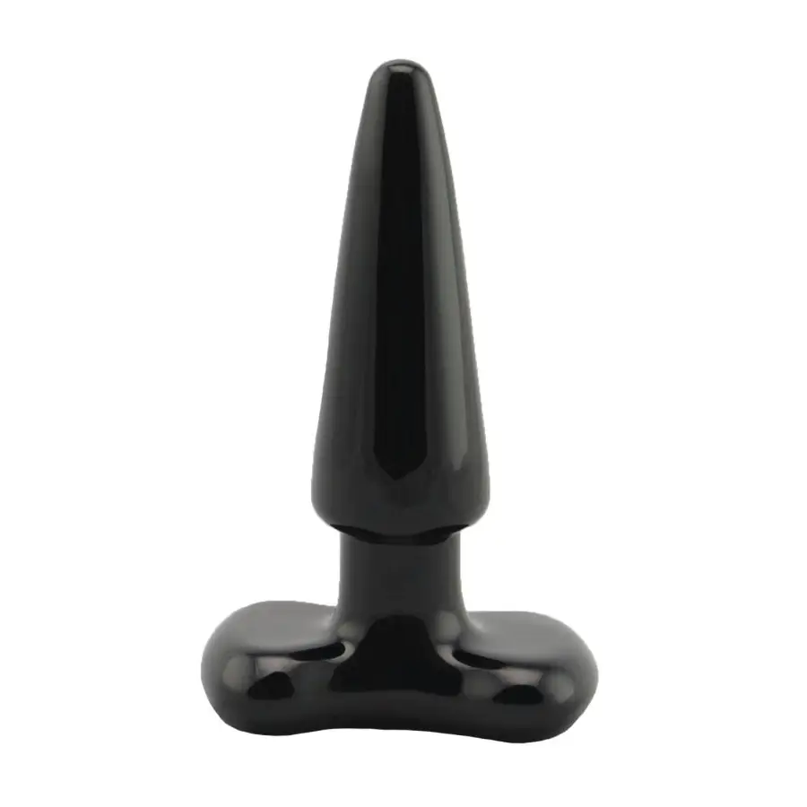 anal toys with quiet texture-Spade Anal Plug Black Sma