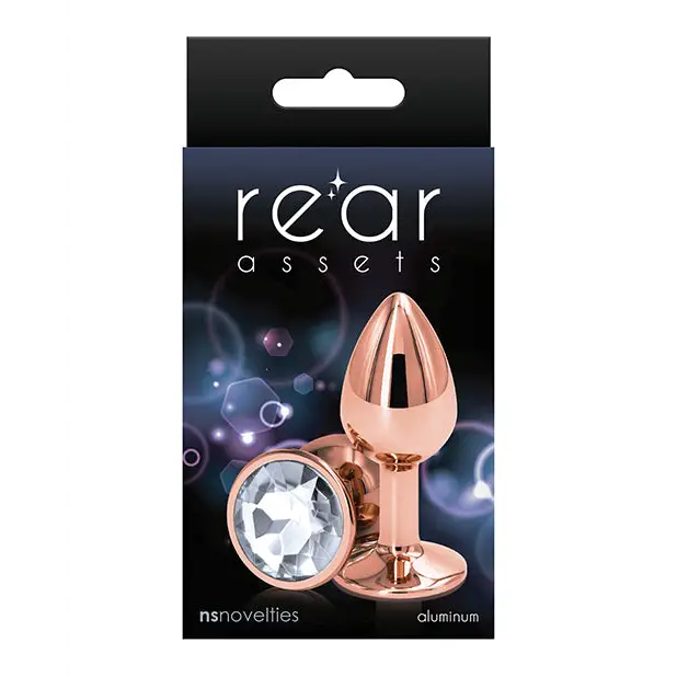 anal toys for discreet pleasure-Rear Assets Rose Gold Anal Plug with Jewel