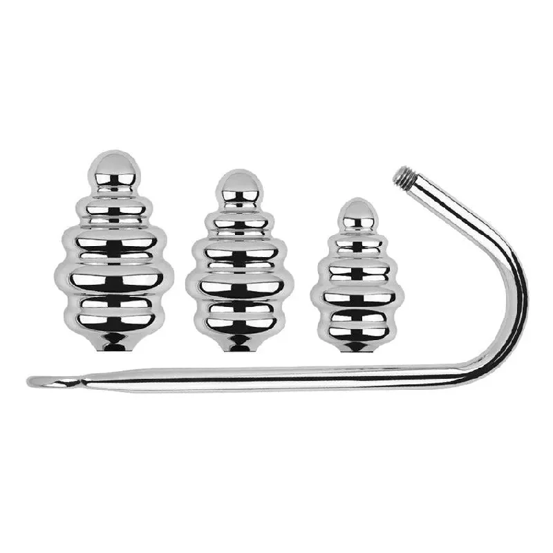 anal toys for intimate vibes-Metal Anal Hook with Thread Butt Plug