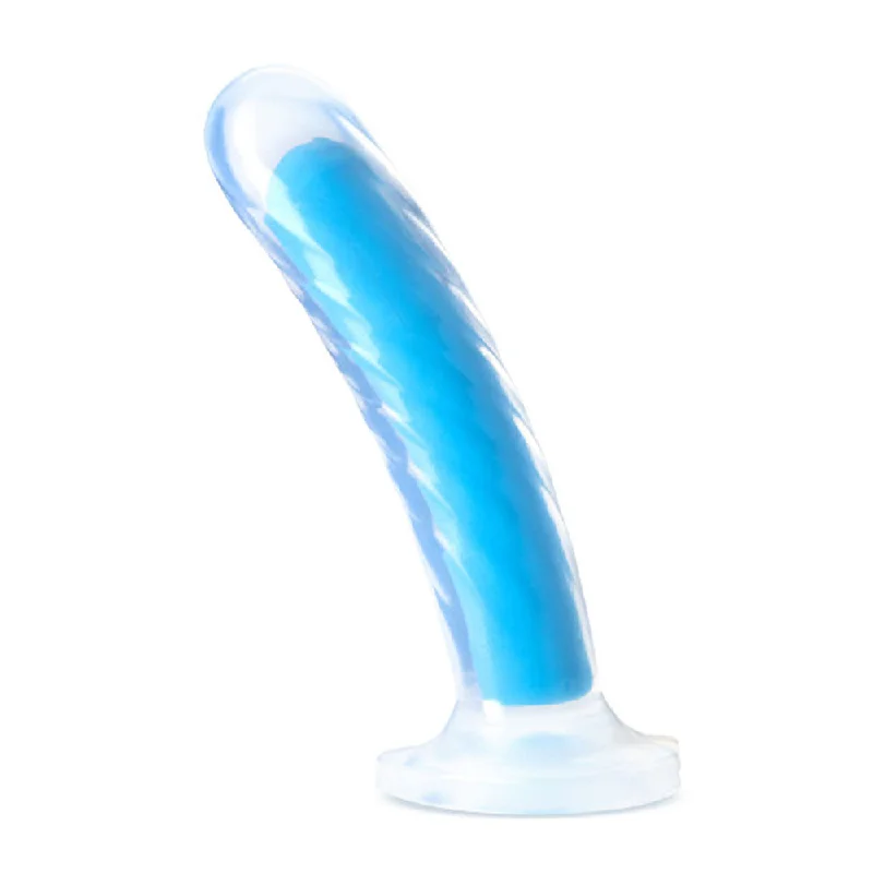 dildo fantasy discounts-Neo Elite - Glow in the Dark - Tao - 7 Inch  Silicone Dual Density Dildo - Neon Blue