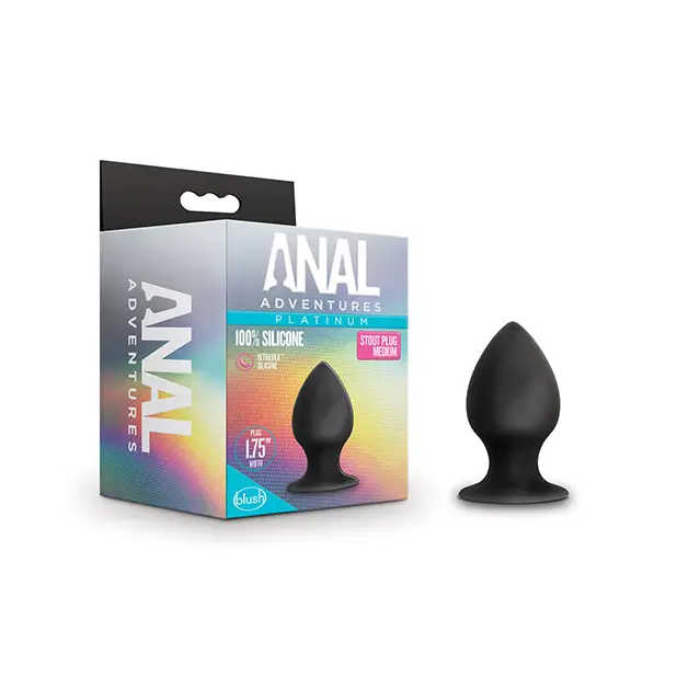 anal toys with quiet finish-Blush Anal Adventures Platinum Silicone Anal Stout Plug