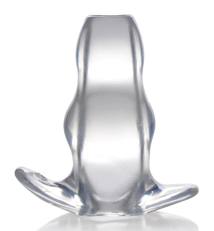 anal toys with quiet texture-Clear View Hollow Anal Plug - Medium