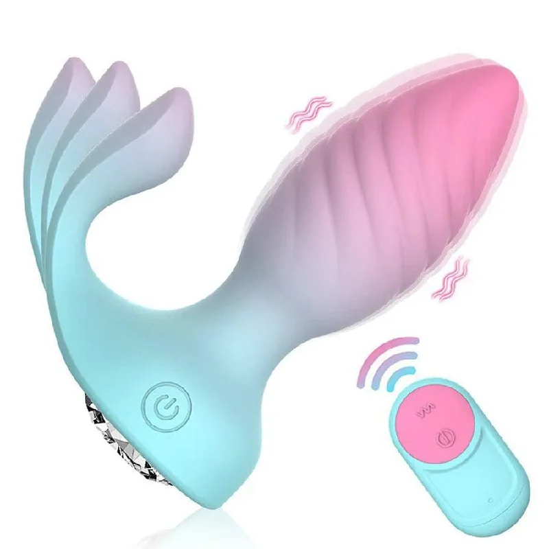 anal toys with long texture-Wireless Remote Vibrating Anal Plug Toy