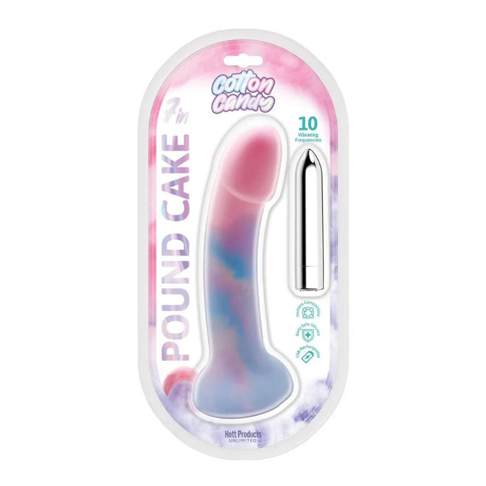 dildo suction discounts-Cotton Candy ''Pound Cake'' 7inch Vibrating Dildo