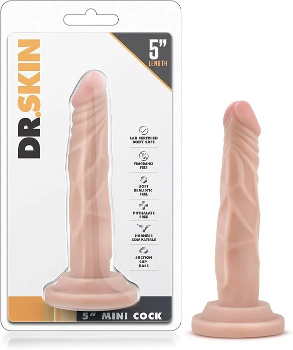 dildo travel deals-Dr. Skin 5 Inch Mini Cock -Vanilla