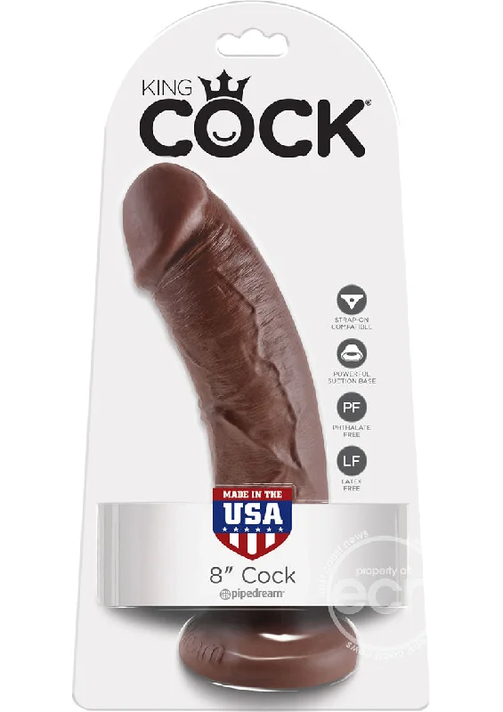 dildo safety warnings-King Cock Dildo 8in - Chocolate