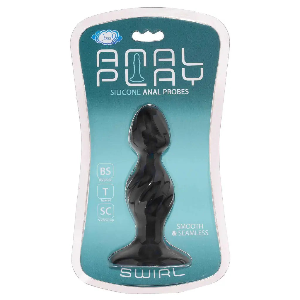 anal toys with sleek texture-Cloud 9 Anal Play Silicone Swirl