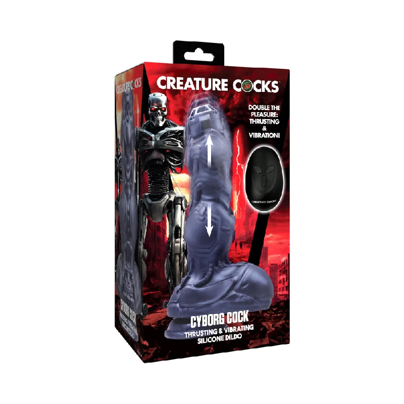 dildo repair reviews-Creature Cocks Cyborg Thrusting Silicone Dildo