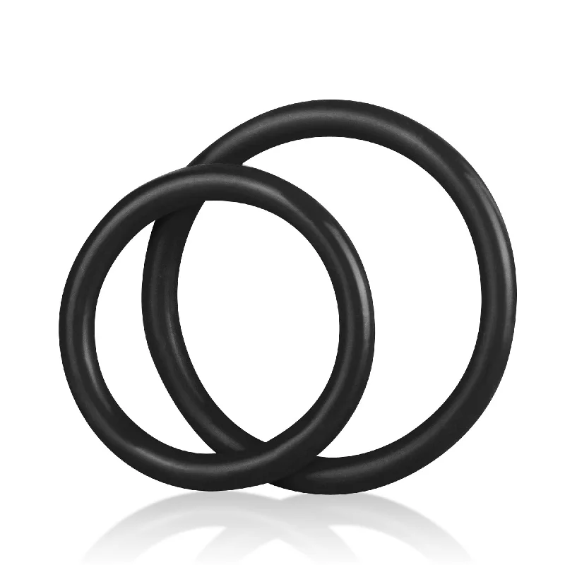 cock ring cleaning guide-Silicone Cock Ring Set - Black