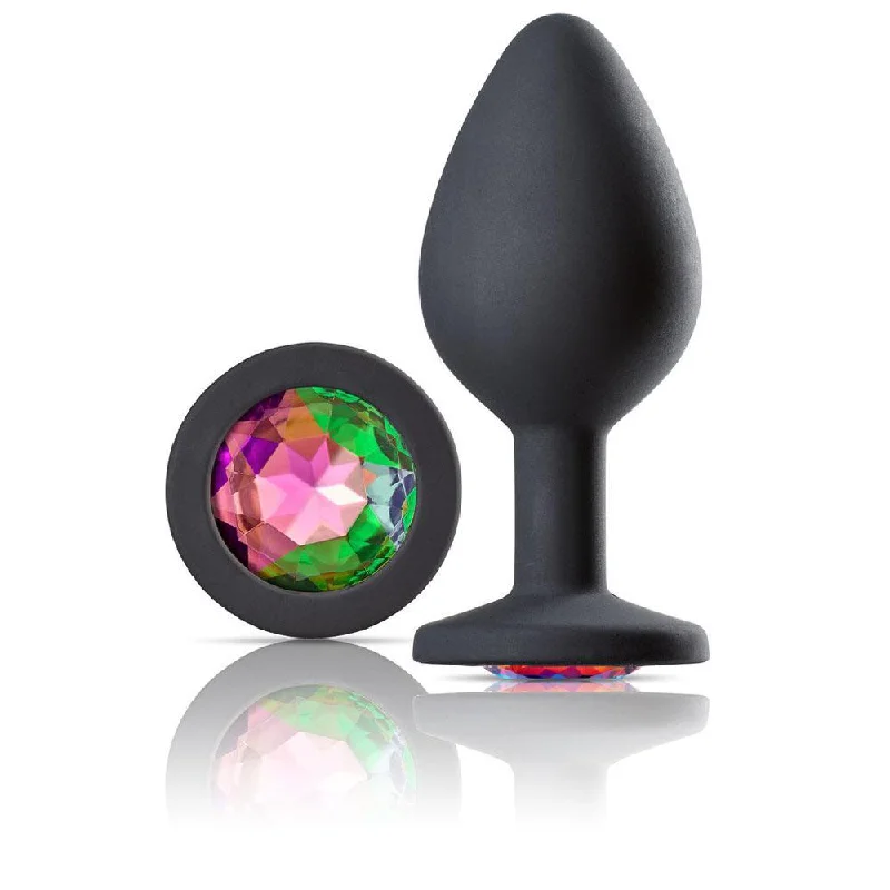 anal toys for sensory fun-Cloud 9 Novelties Gems Jeweled Silicone Anal Plug  - Medium