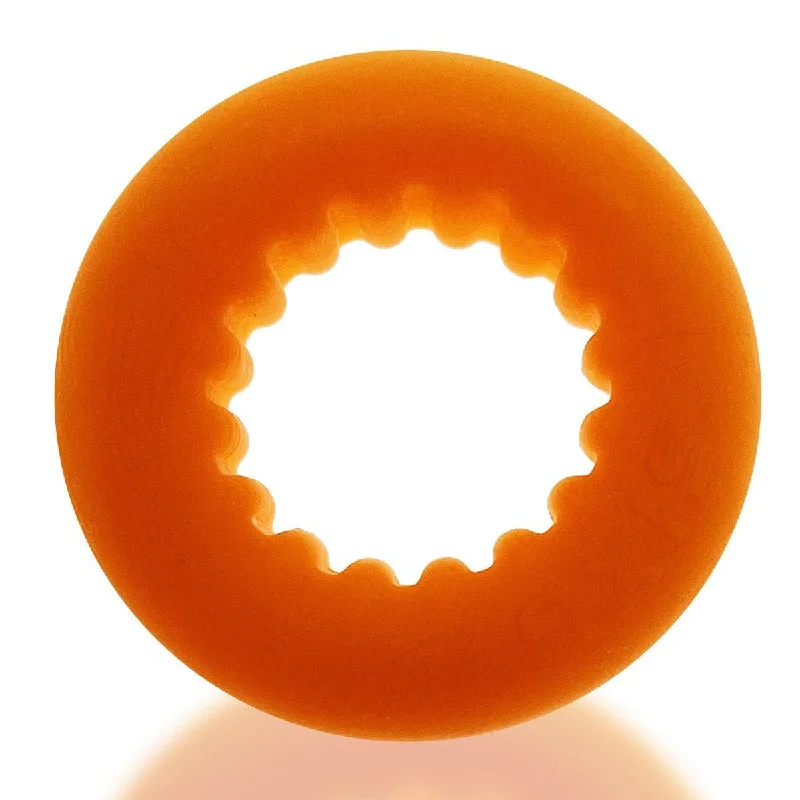 cock ring safety solutions-Oxballs Axis Rib Griphold Cockring In Orange Ice