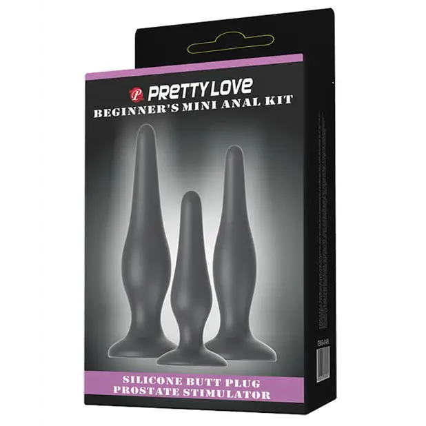 anal toys with long finish-Pretty Love Beginner's Mini Anal Kit