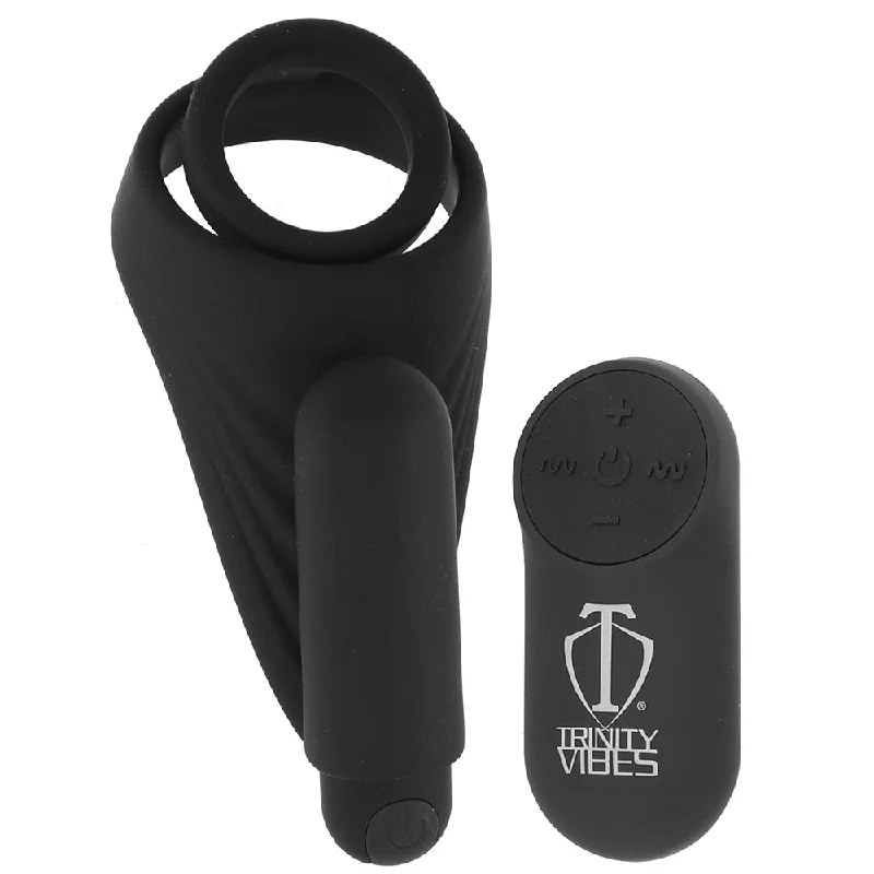 cock ring style trends-Trinity Vibes Remote C-Ring with Taint Stimulator