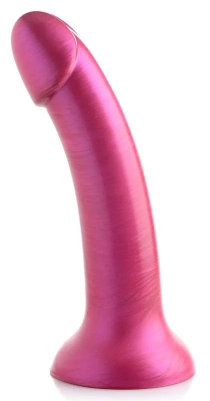 dildo support deals-G-Tastic 7 Inch Metallic Silicone Dildo - Pink