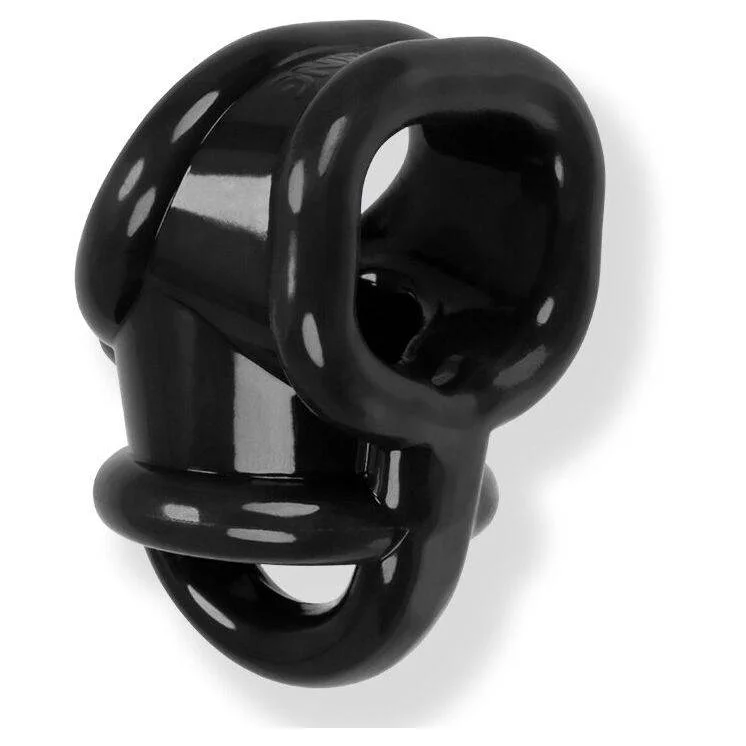 cock ring for stamina guide-Oxballs Ballsling Ball-Split-Sling Black