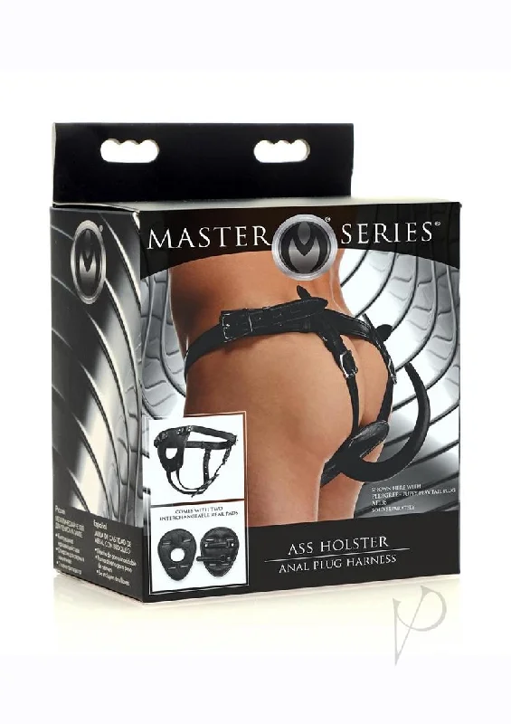 anal toys with sleek tip-Master Series Ass Holster Anal Plug Harness