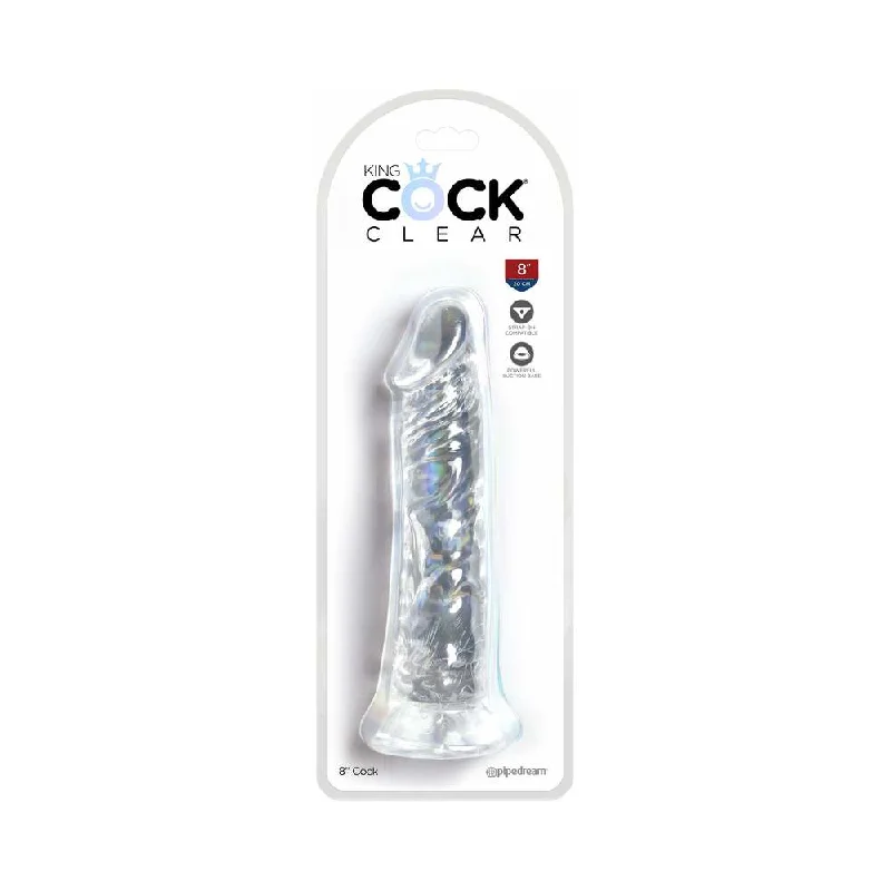 dildo cold advice-King Cock Clear 8 in. Cock Realistic Dildo With Suction Cup